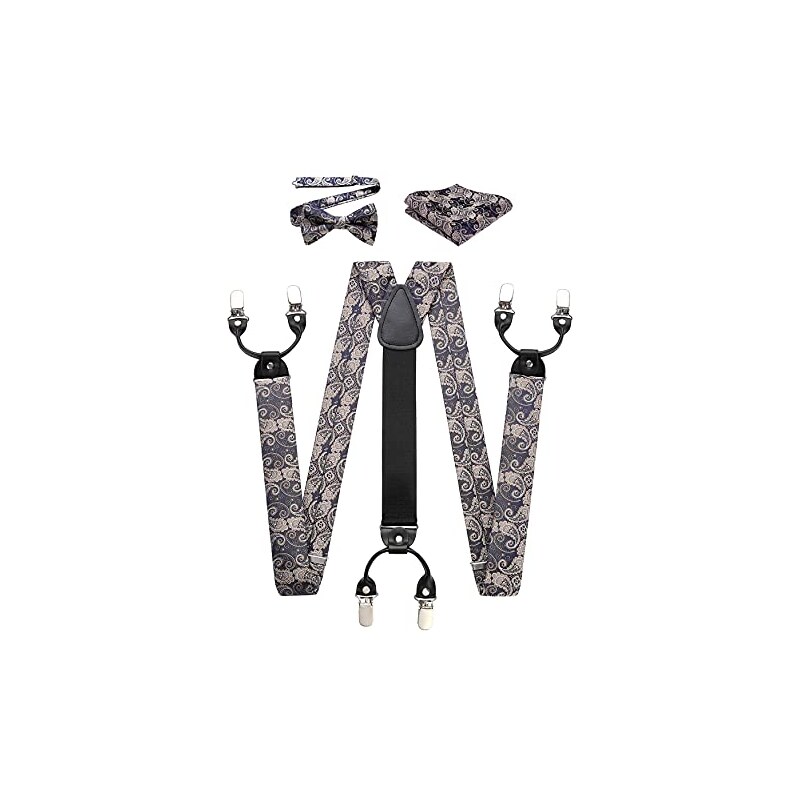 Bretelle Da Uomo Con Papillon Set Bretelle Da Smoking Per Lavori In - Foto 6