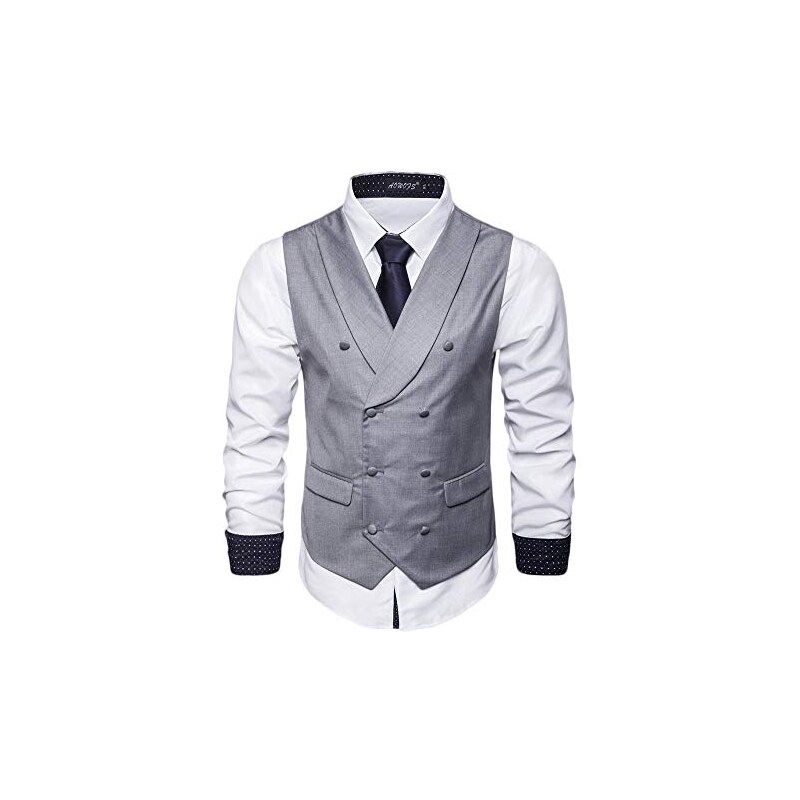 Gilet Uomo Vintage Slim Fit - Elegante Senza Maniche Per Matrimoni E Occasioni Speciali - Foto 9