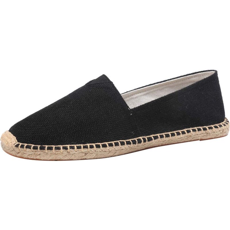 Espadrillas da donna con zeppa, punta chiusa, tacco medio basso, in tela, sandali casual estivi retrò alla moda con zeppa, Argento A, 39 EU
