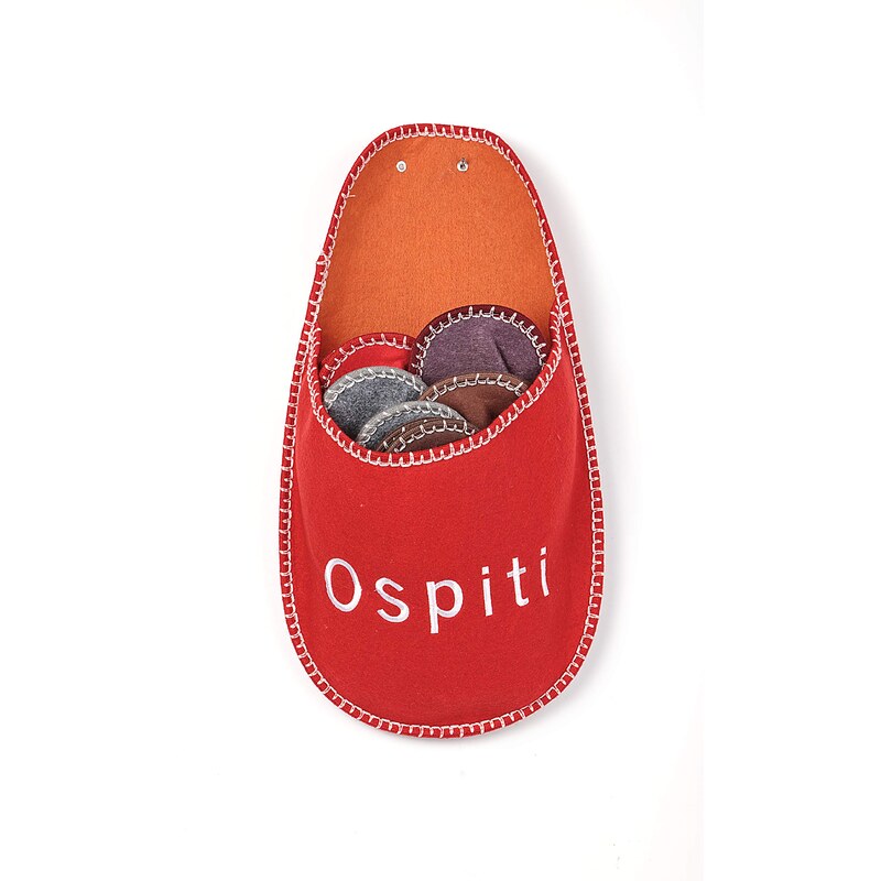 MAXIM BOLZANO SRL Set 5 Pantofole Ospiti Antiscivolo Ciabatta in Feltro
