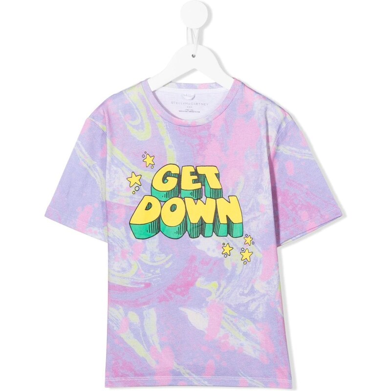 Stella McCartney Kids T-shirt Get Down con fantasia tie dye - Viola