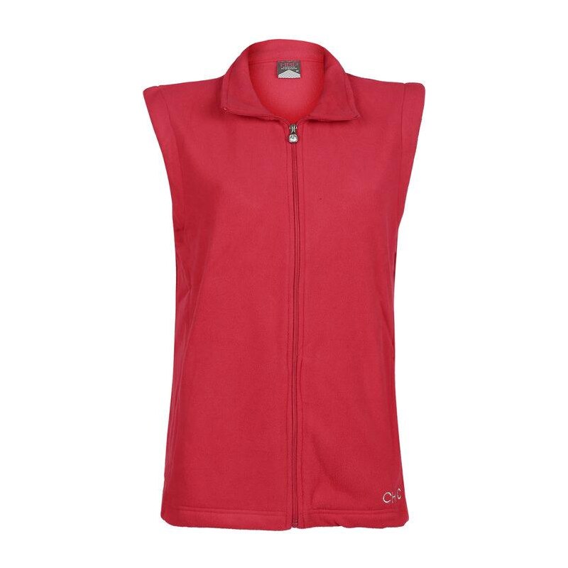 Henry Barrows Gilet donna in felpa Smanicato donna Rosso