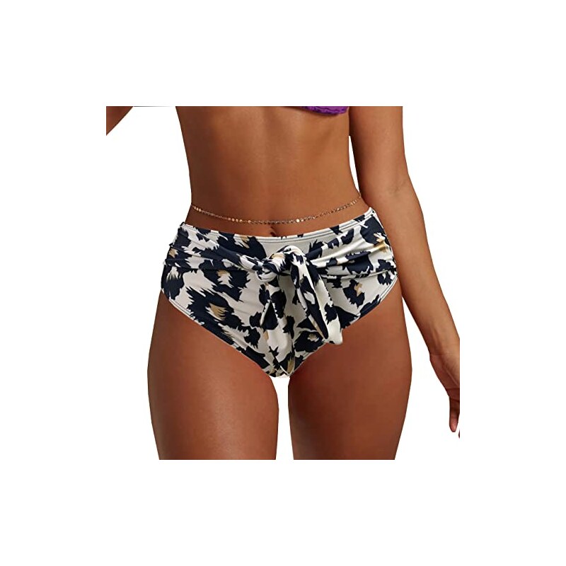 Chuangminghangqi Donna Bikini A Vita Alta Imbottito Taglie Forti Costume Da Bagno Due Pezzi Stampato Ricamo Nuoto Mare (XL, 382-Verde