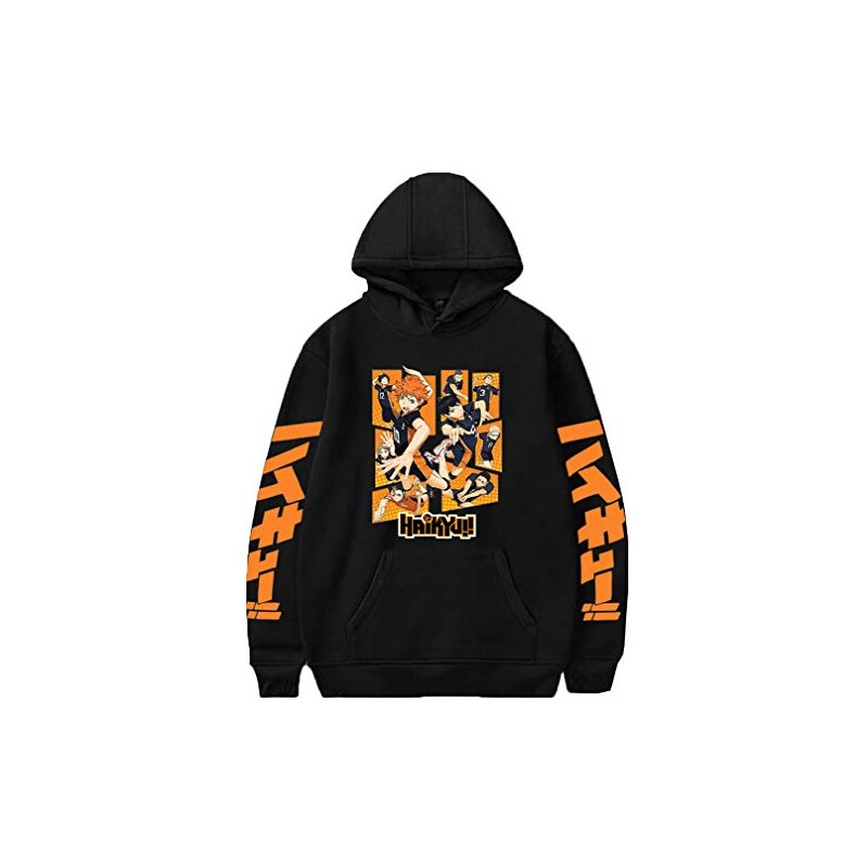 Felpa Con Cappuccio Haikyuu!! Unisex | Volley Junior Karasuno High School | Cosplay Anime Giapponese | Stampata 2D
