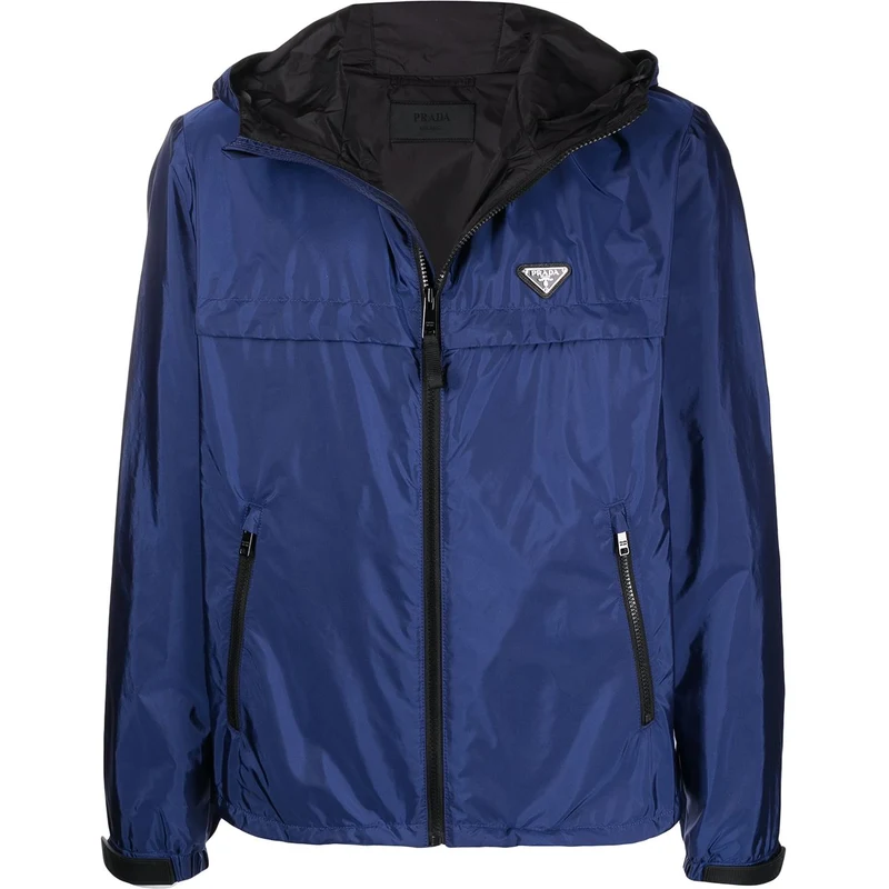 Prada Giacca leggera con logo Uomo