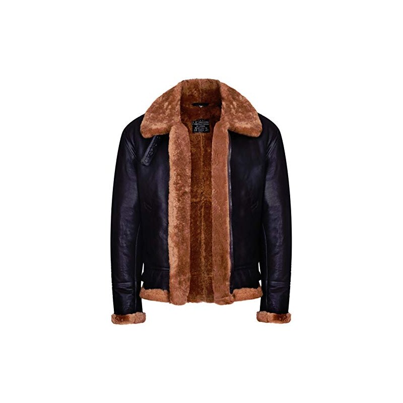 Infinity Leather Aviator Zenzero Marrone B3 Shearling Montone