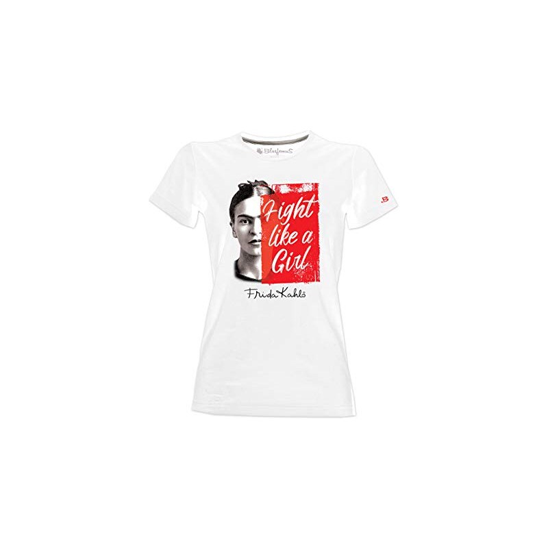 Blasfemus T-Shirt Donna - Frida Kahlo Ufficiale Stile Line Art Oro (Nero, XL