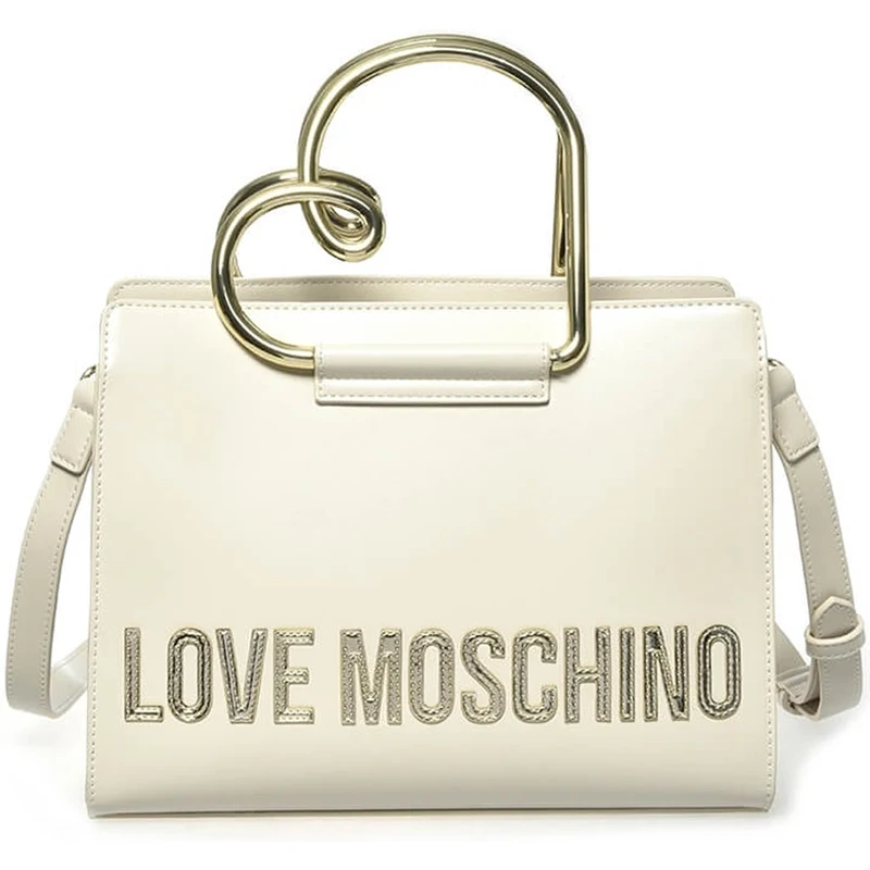 Borsa Bianca con Manici a Cuore Love Donna