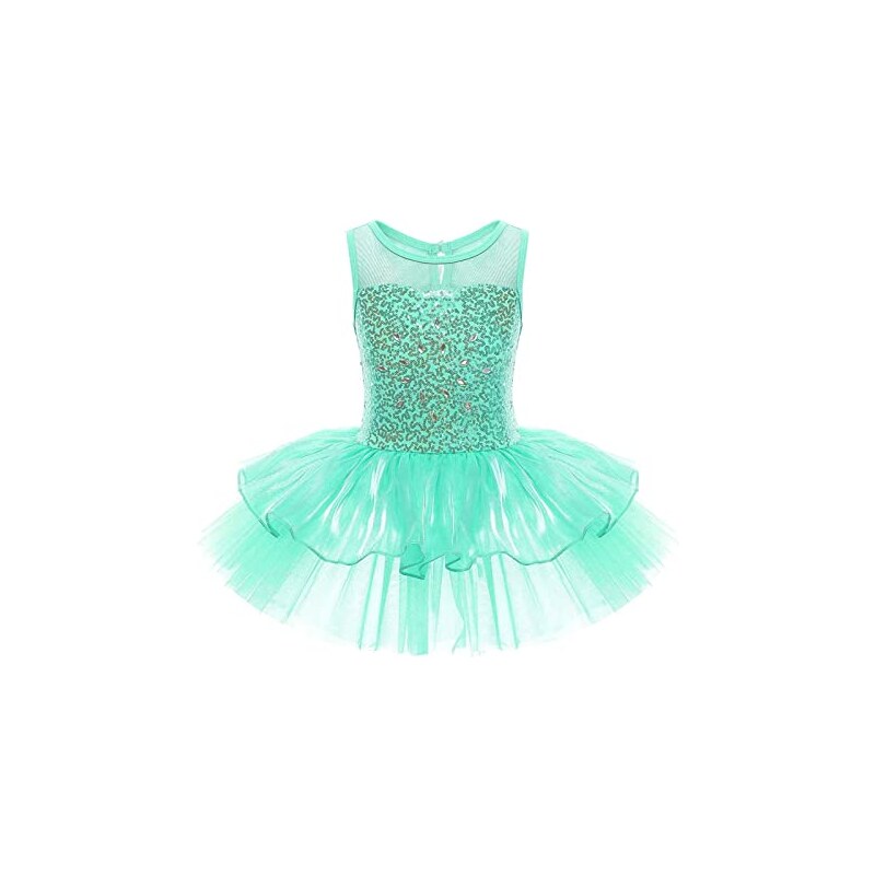 Iefiel Vestito Da Balletto Bambina Tuta Paillettes Leotards Body Danza