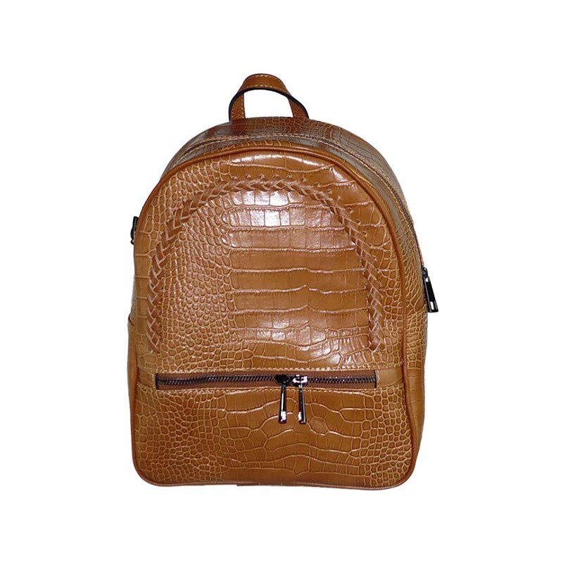 Pregunta Zaino donna in vera pelle stampa cocco