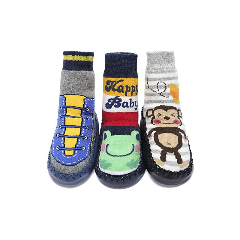 Adorel Pantofole Calzini Antiscivolo in Spugna Bambino Paia Rana di  colore 21-22 (Dimensione del produttore 14)