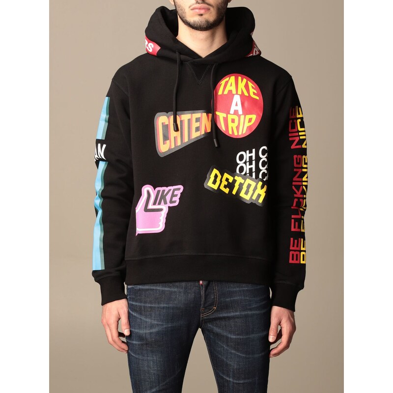 Tuta Dsquared Orologi Uomo Felpa Dsquared2 In Cotone Con Logo E