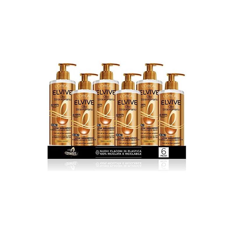 L'Oréal Paris Multi Pack Shampoo Delicato Elvive Low Poo Olio Straordinario