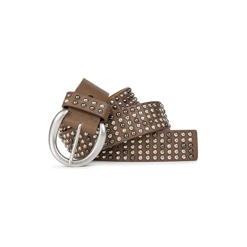 Cintura da donna vintage anni '80 e '90 con borchie, in pelle