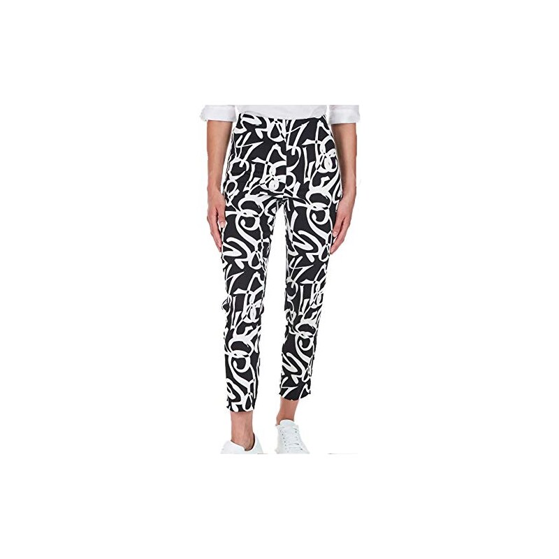 Malito Donna Lino Pantaloni Tempo Libero Pantaloni Chino Capri Plain Colors 8186 (Beige, S