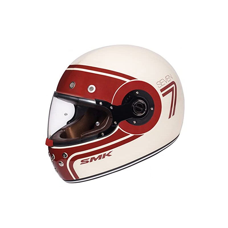SMK ELDORADO SEVEN Casco Integrale Bianco/Rosso S