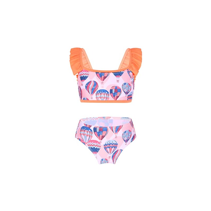 Costume Da Bagno Bambina Tankini Asimmetrico - Bikini Floreale Per Spiaggia E Piscina - Foto 5