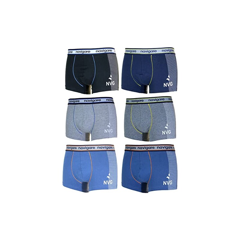 Navigare 6 Slip o Boxer Uomo Underwear Mutanda Intimo Elasticizzato Elastico Esterno Varie