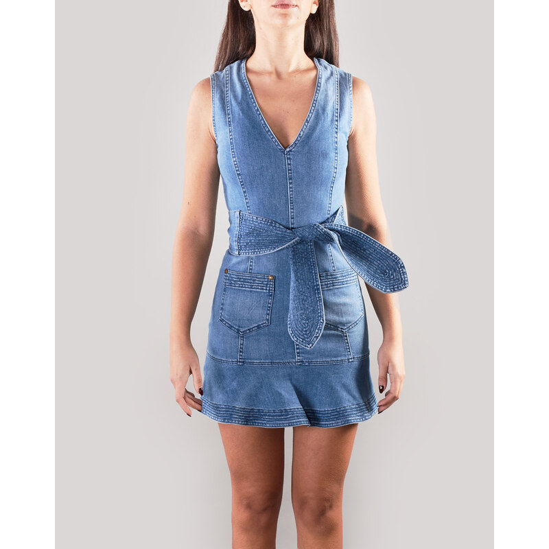 NENETTE Abito di jeans con cintura Woman