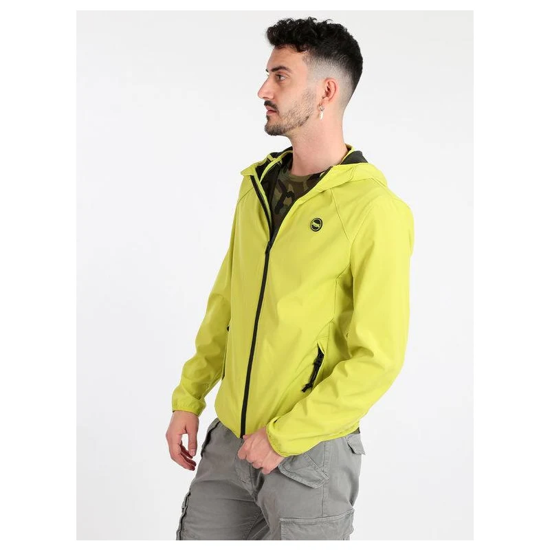 Lonsdale Giacca a Vento Uomo Con Cappuccio e Full Zip Leggere Verde Taglia  Xl