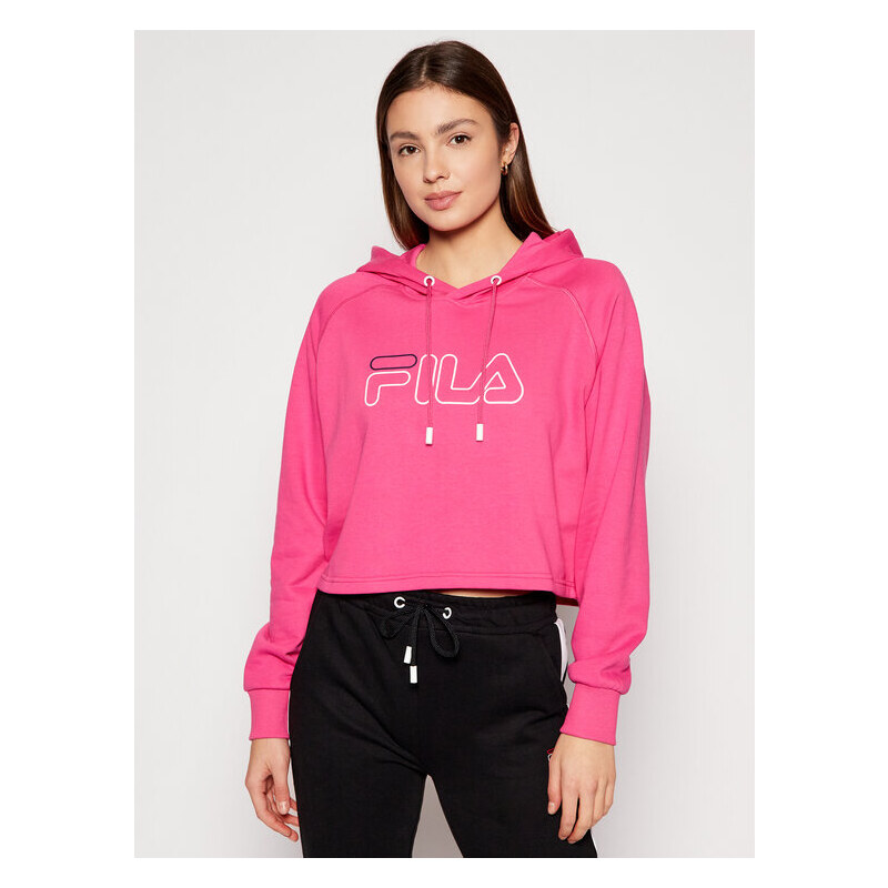 Fila Felpa Jana 683310 Rosa Cropped Fit. Donna