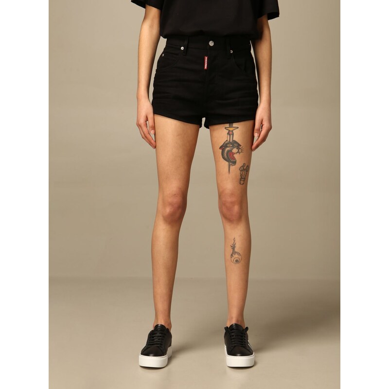 Shorts a 5 tasche Dsquared2 con logo Icon. Donna