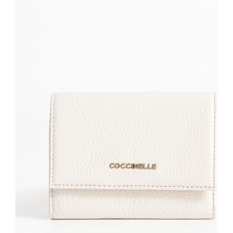 Portafoglio Coccinelle Metallic Soft piccolo con patta