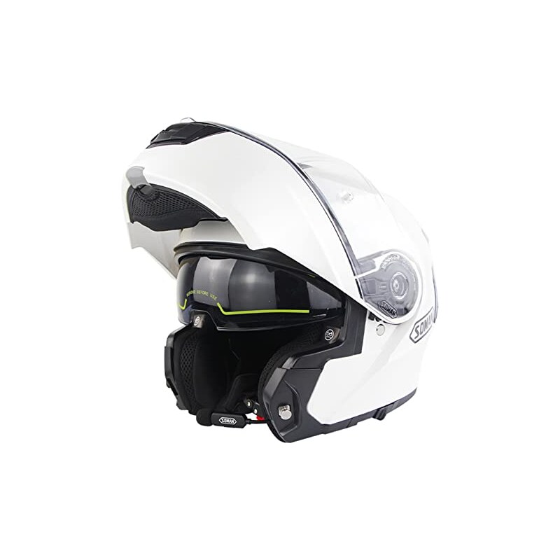 Casco Moto Modulare Apribile Ska-P ROAD Bianco Lucido Doppia Visiera