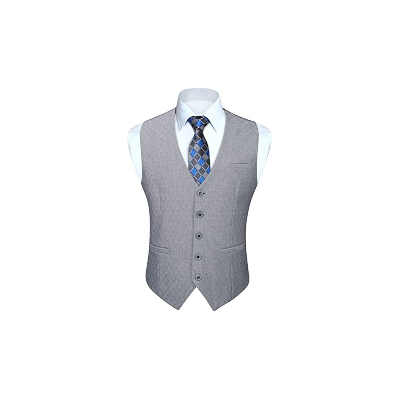 Gilet Uomo Elegante Senza Maniche - Cotone Per Matrimoni E Cerimonie, Taglie XS-4XL - Foto 13