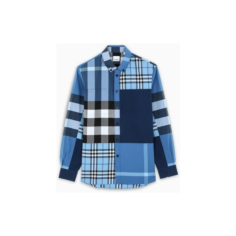 Tシャツ・カットソー Burberry CAMICIE OXFORD A QUADRI MANICA LUNGA 22898635_52949775_1000.jpg