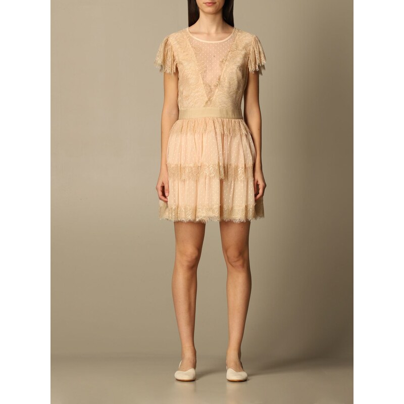 Twinset Abito Twin-set Actitude in tulle point d'esprit e Donna