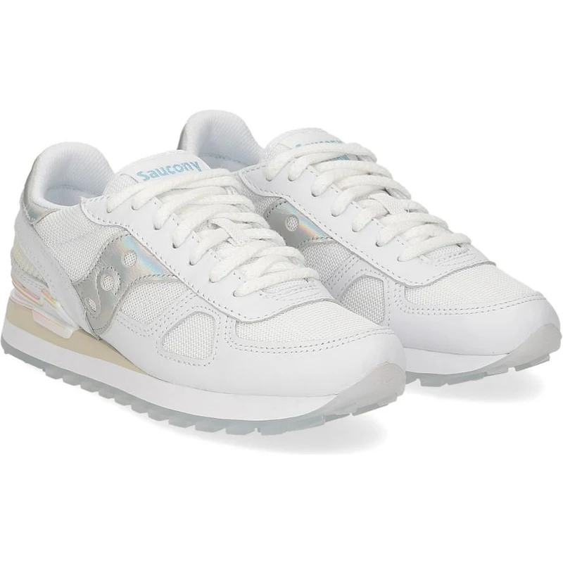 Saucony Shadow Original white iridescent. Donna Stileo