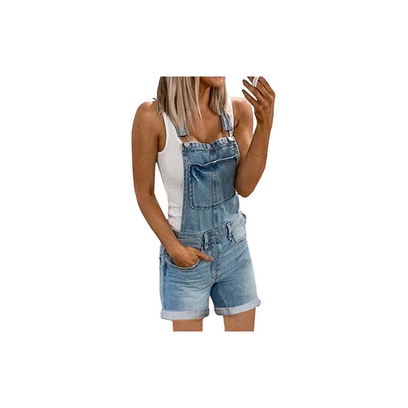 Geulis Tuta Denim Donna Vita Bassa Gamba Larga – Salopette Y2K 2025 Con Spalline Regolabili E Tasche