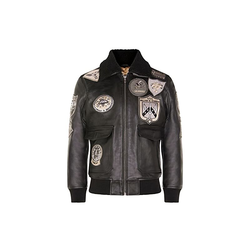 Infinity Leather Giubbotto da Uoo Aviatore Cross Zip B3 Crea