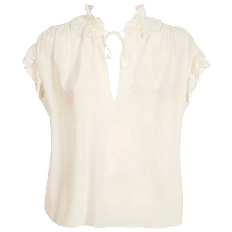 Pinko Blusa bianca in viscosa e seta con Donna