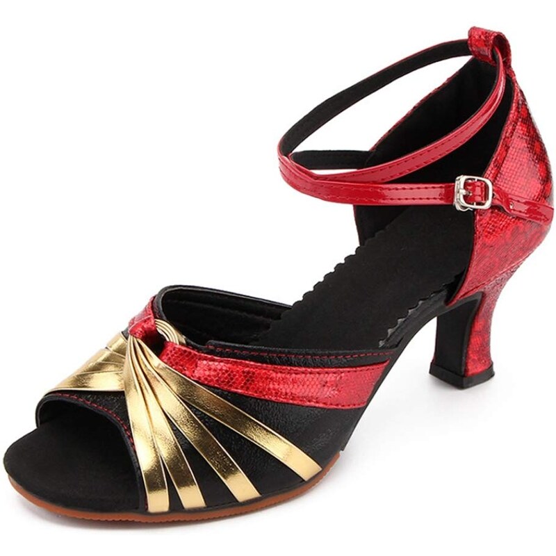 Scarpa Da Donna Ballo Standard Modello Decoltè Nappa Nera Tacco 70r - Foto 7