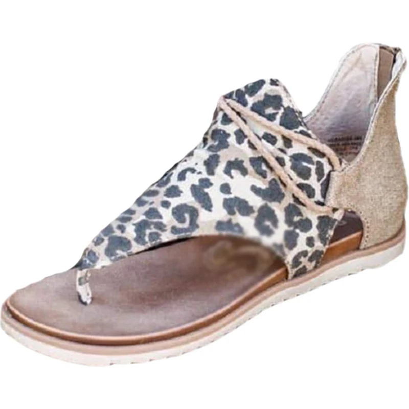 Sandali piatti da donna retrò con punta aperta, sandali romani casual tacco basso regolabile cinturino alla caviglia infradito da donna estate moda spiaggia scarpe UK, Marrone, 36.5 EU