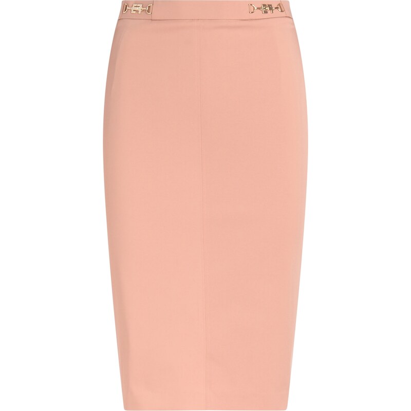 Gonna a tubino Elisabetta Franchi color oro rosa . Donna 