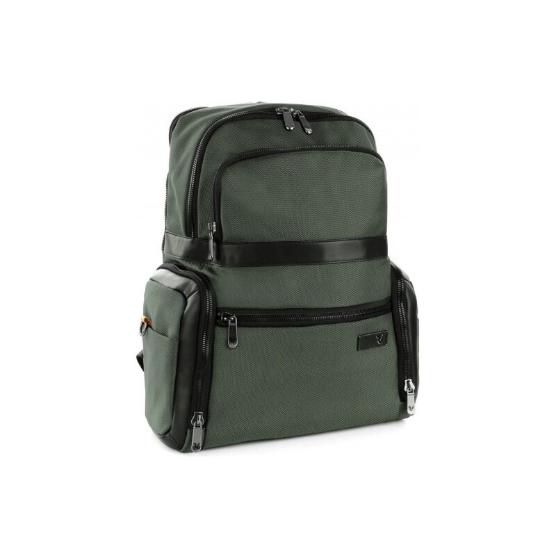 RONCATO TRIAL DLX Zaino in pelle Porta PC 14'' con tasca porta Tablet, zaino multifunzione con comparti e tasche di diverse dimensioni - Blu Notte