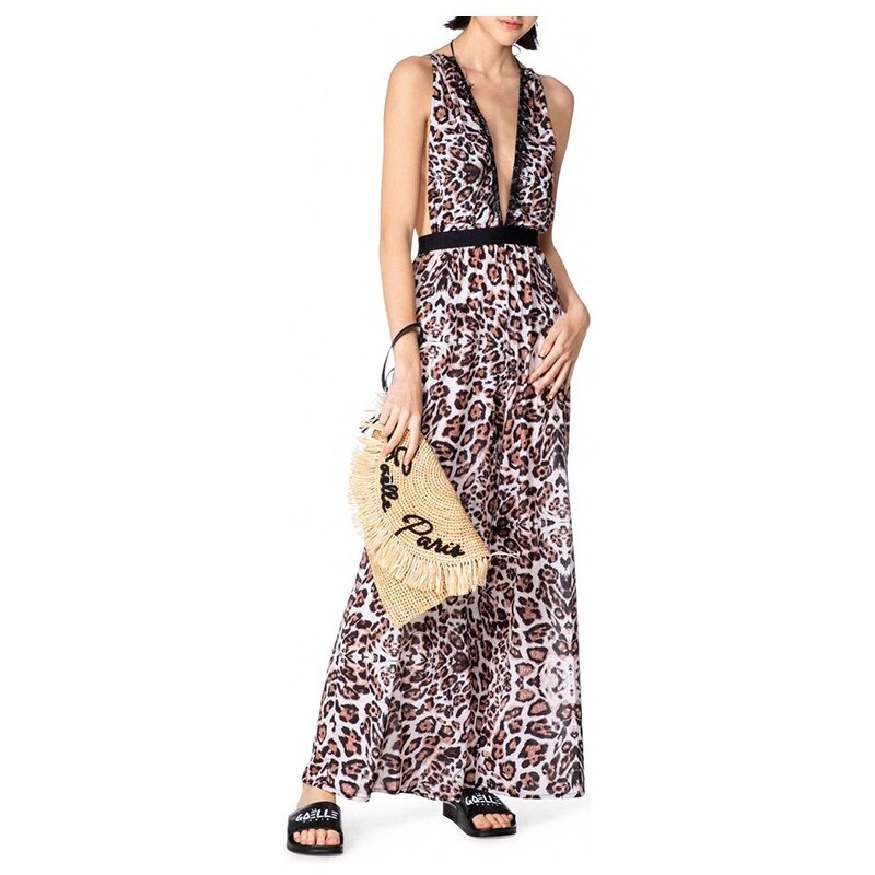 Gaelle Paris Vestito Con Fantasia Leopardata