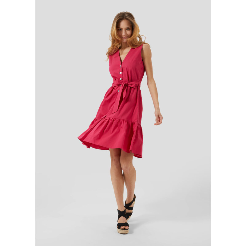 Conbipel Abito midi con balze Donna Viola