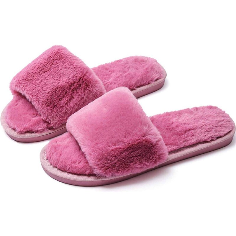 Pantofole da donna in peluche, calde e morbide