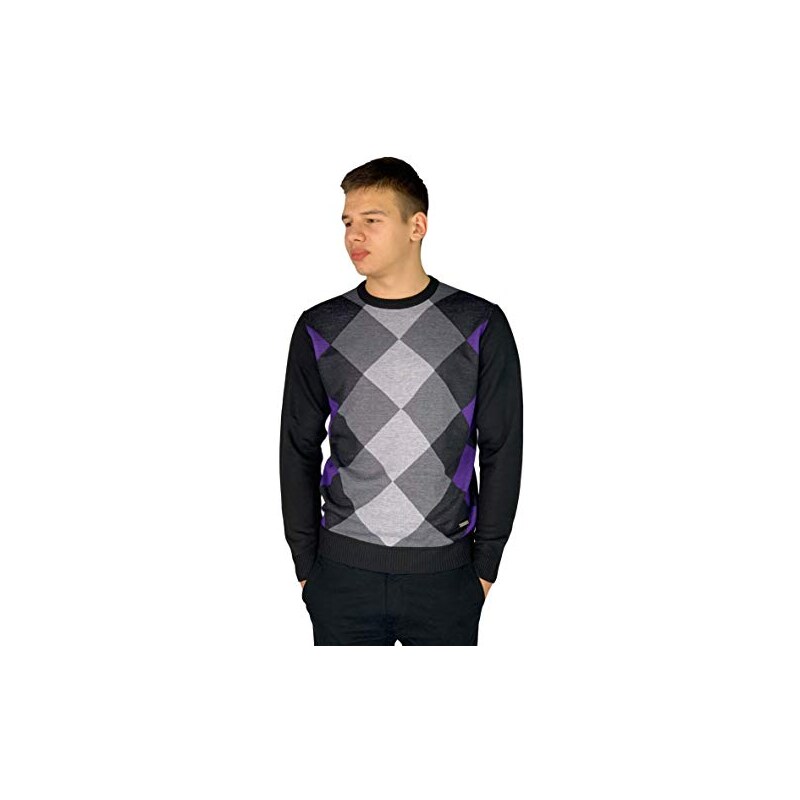 Pierre Cardin Maglione da uomo lavorato a maglia con motivo a