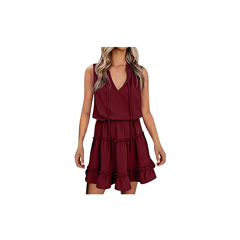 Abito Corto Arricciato Con Maniche Pipistrello<BR/> District - Foto 3