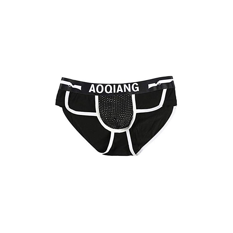 BEEMEN Slip Boxer Uomo Vita Bassa In Microfibra Nylon Ed Elastan, Seta Ghiaccio Traspirante, Morbido E Senza Cuciture, Taglia M Blu