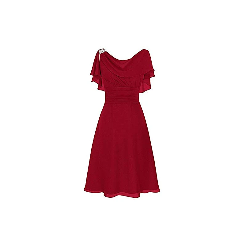 Abito Da Sera Donna Senza Spalle In Pizzo - Vestito Cocktail Elegante Con Spacco - Foto 8