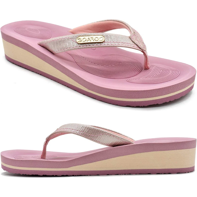 Sandali Bassi Infradito con Cerchi Flat in Vera Pelle Cuoio Made in Italy