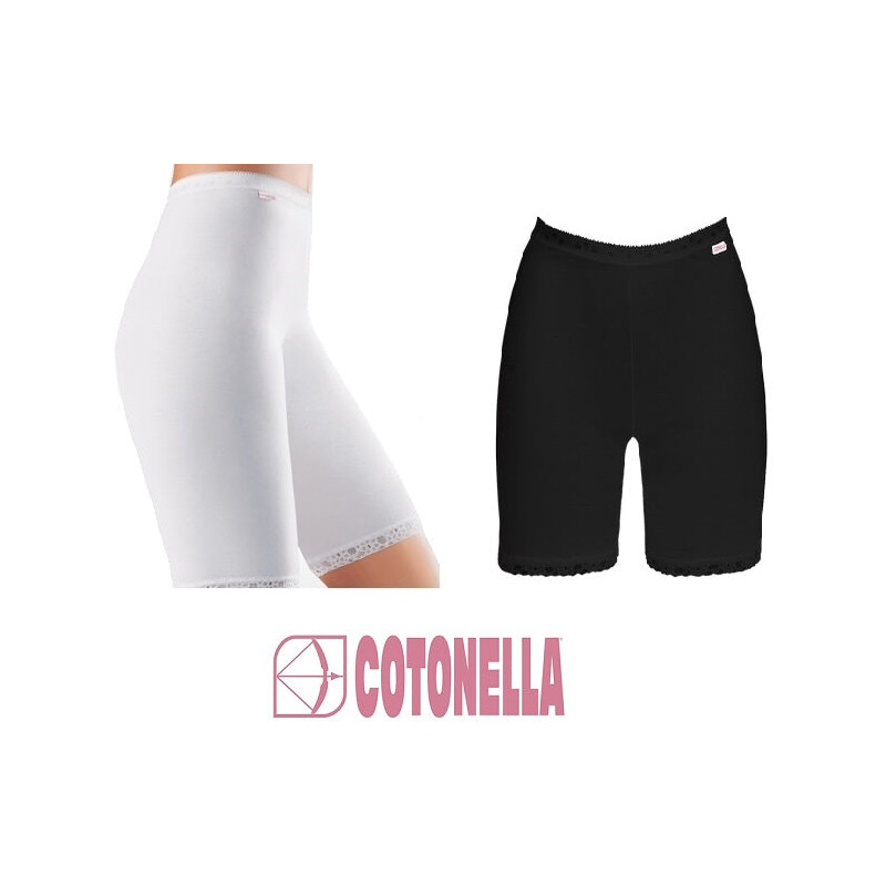COTONELLA 2 Slip Long In Cotone Elasticizzato Con Inserti In Pizzo - Modello 3163 - Scegli Colore E Taglia (Bianco, 5-XL) - 4
