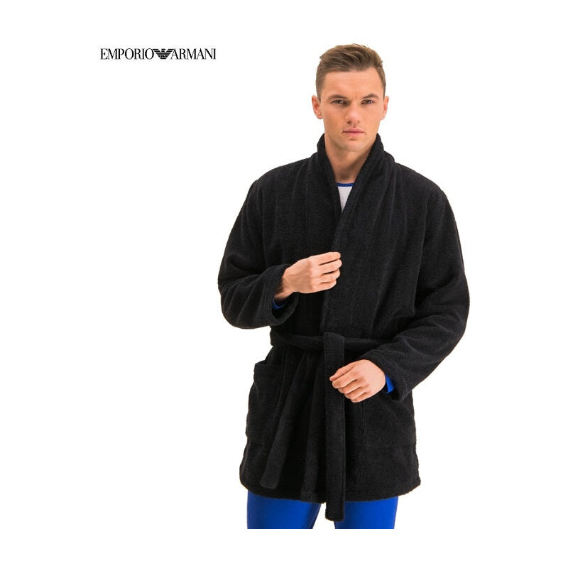 LUXURY COLLECTION DI MAESTRO Accappatoio in Puro Cotone con Cappuccio - Tinta Unita Antracite