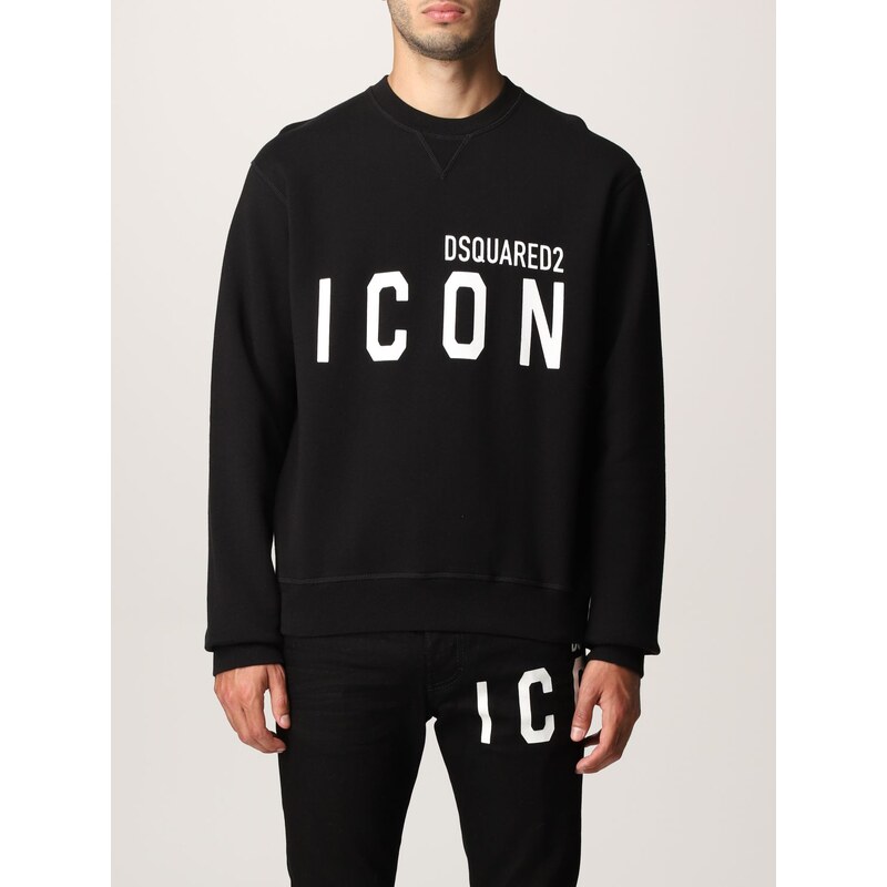 Felpe Donna, Icon Crewneck Sweatshirt Nero